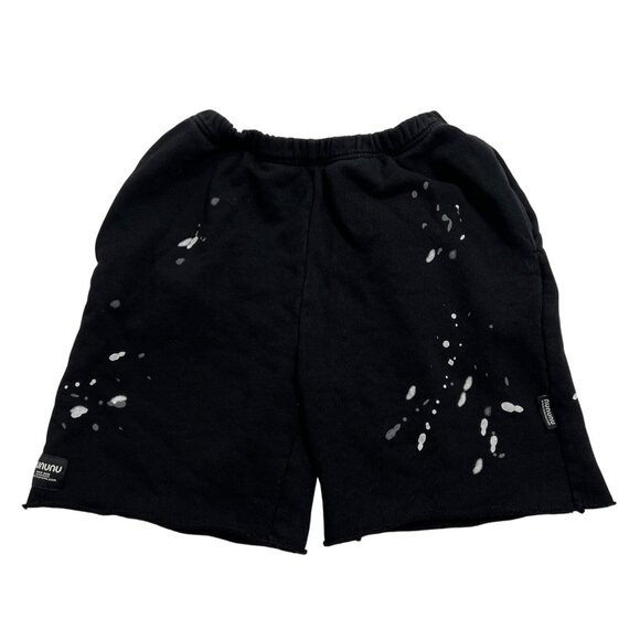 Nununu Mono Splash Sweatshorts in Black - Picture 1 of 5